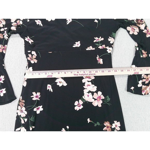 Ralph Lauren 250720755001 Navy Floral Stretch Matte Jersey Dress, 6R - Picture 9 of 11